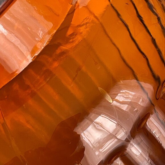 Vintage Amber Yellow Glass Kitchen Storage Jars, Apothecary Style - Large 13" - Picture 11 of 11